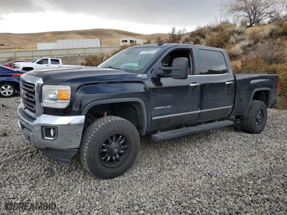 2015 GMC Sierra 2500HD available WiFi SLT with VIN 1GT12ZE85FF161662, listed as a Copart auction lot 81202244 with NaN miles and Salvage Title. Bid and sale history available at carsss.com. Image 1.