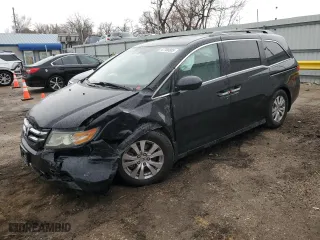 2016 Honda Odyssey EX-L with VIN 5FNRL5H60GB001410, listed as a Copart auction lot 47768805 with 127,322 mi miles and Salvage Title. Bid and sale history available at carsss.com. Image 1.