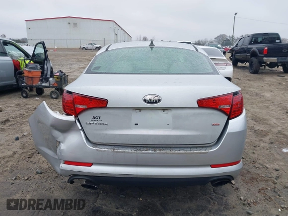 2013 Kia Optima LX with VIN KNAGM4A7XD5337481, listed as a IAAI auction lot 41195440 with 118,116 mi miles. Bid and sale history available at carsss.com. Image 16.