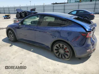 2022 Tesla Model Y Performance with VIN 7SAYGDEF4NF489629, listed as a Copart auction lot 64181775 with 22,120 mi miles and Salvage title. Bid and sale history available at DreamBid. Image 2.
