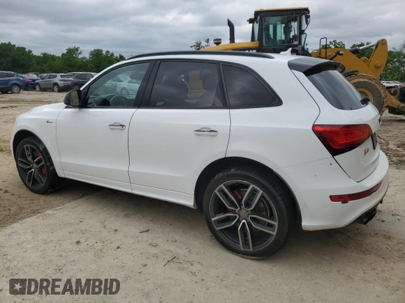 2017 Audi SQ5 Premium Plus with VIN WA1CCAFP0HA090670, listed as a Copart auction lot 59568085 with 106,057 mi miles and Salvage title. Bid and sale history available at DreamBid. Image 2.