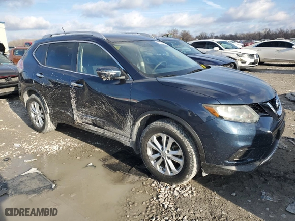 2015 Nissan Rogue S with VIN KNMAT2MT9FP555573, listed as a Copart auction lot 86861724 with 83,414 mi miles and Salvage Title. Bid and sale history available at carsss.com. Image 4.