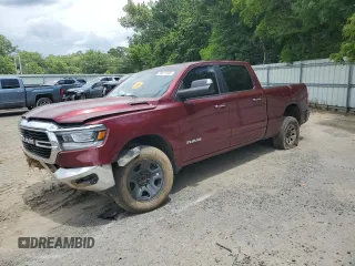 2019 Ram 1500 Big Horn with VIN 1C6RREMT1KN513995, listed as a Copart auction lot 58631565 with 72,214 mi miles and Salvage title. Bid and sale history available at DreamBid. Image 1.