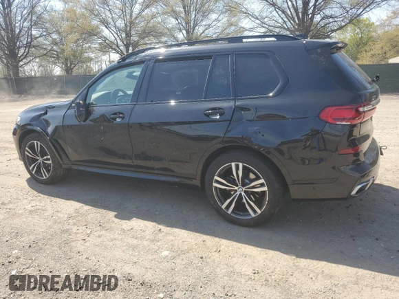 2022 BMW X7 xDrive40i z VIN 5UXCW2C07N9L74738, wystawiony jako Copart lot #53938795 z przebiegiem Nie podano mil oraz Szkoda całkowita • Salvage title. Historia ofert i sprzedaży dostępna na DreamBid. Obrazek 2.