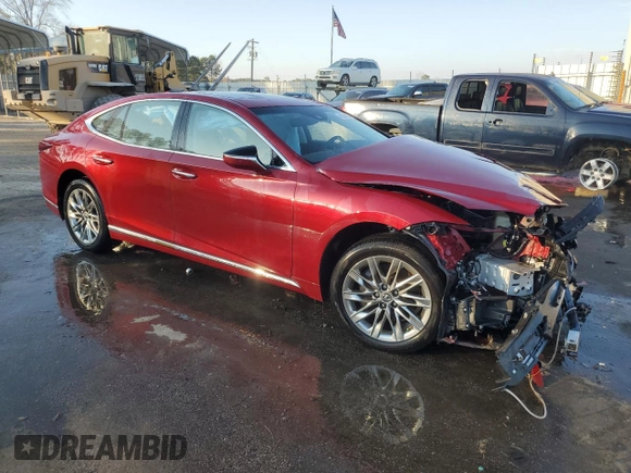 2018 Lexus LS 500 with VIN JTHB51FF5J5002860, listed as a Copart auction lot 42040125 with 29,902 mi miles and Salvage title. Bid and sale history available at DreamBid. Image 4.
