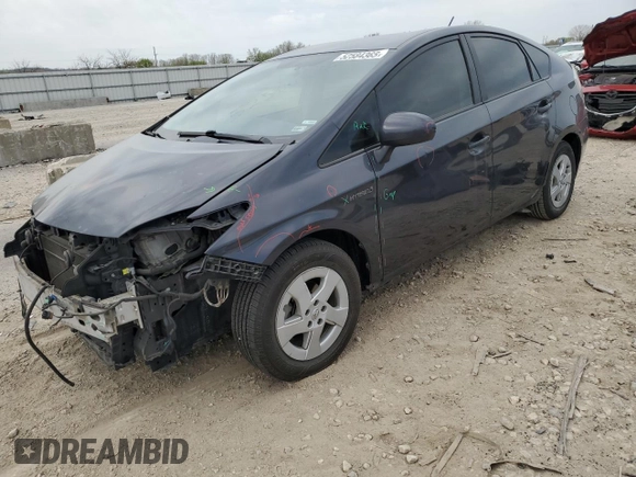 2011 Toyota Prius I with VIN JTDKN3DU9B1470078, listed as a Copart auction lot 52584365 with 279,784 mi miles and Salvage Title. Bid and sale history available at carsss.com. Image 1.