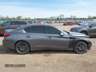 2016 Infiniti Q50 3.0t Red Sport 400 with VIN JN1FV7AR8GM451720, listed as a IAAI auction lot 42163857 with 122,158 mi miles. Bid and sale history available at carsss.com. Image 13.