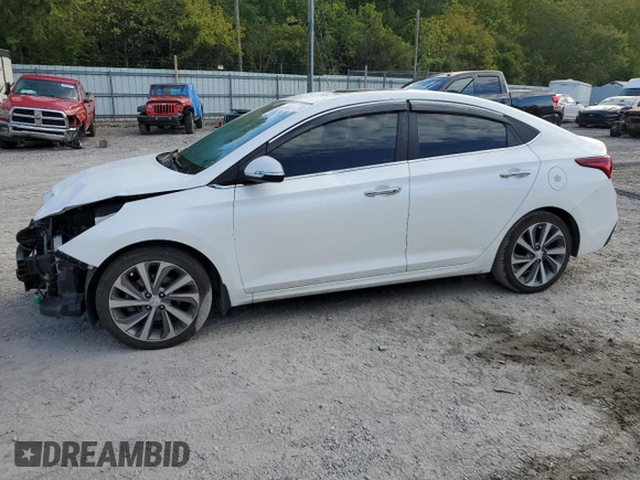 2018 Hyundai Accent Limited with VIN 3KPC34A35JE021794, listed as a Copart auction lot 71097384 with 96,261 mi miles and Salvage Title. Bid and sale history available at carsss.com. Image 1.