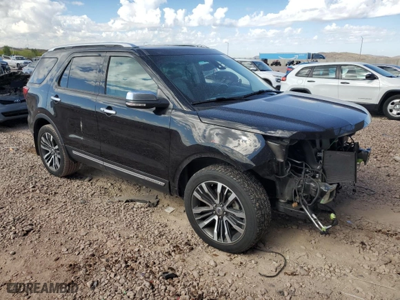 2016 Ford Explorer Platinum with VIN 1FM5K8HTXGGB40163, listed as a Copart auction lot 53169415 with 43,607 mi miles and Salvage Title. Bid and sale history available at carsss.com. Image 4.