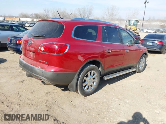 2012 Buick Enclave Leather with VIN 5GAKVCED2CJ360071, listed as a IAAI auction lot 41995399 with 145,565 mi miles and . Bid and sale history available at carsss.com. Image 4.