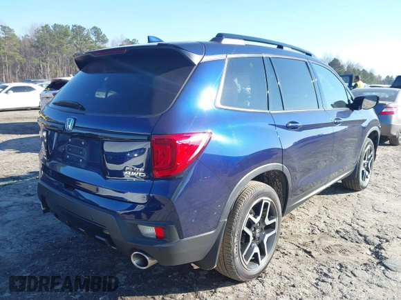 2022 Honda Passport Elite z VIN 5FNYF8H01NB010789, wystawiony jako IAAI lot #41623091 z przebiegiem 17 764 mil mil oraz . Historia ofert i sprzedaży dostępna na DreamBid. Obrazek 4.