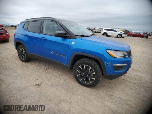 2021 Jeep Compass Trailhawk z VIN 3C4NJDDB9MT590052, wystawiony jako Copart lot #54973695 z przebiegiem 78 522 mil mil oraz Szkoda całkowita • Salvage title. Historia ofert i sprzedaży dostępna na DreamBid. Obrazek 4.
