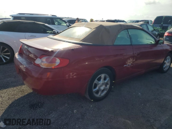 2003 Toyota Solara SE with VIN 2T1FF28P63C605477, listed as a Copart auction lot 74518224 with Not Provided miles and Non Repairable. Bid and sale history available at carsss.com. Image 3.