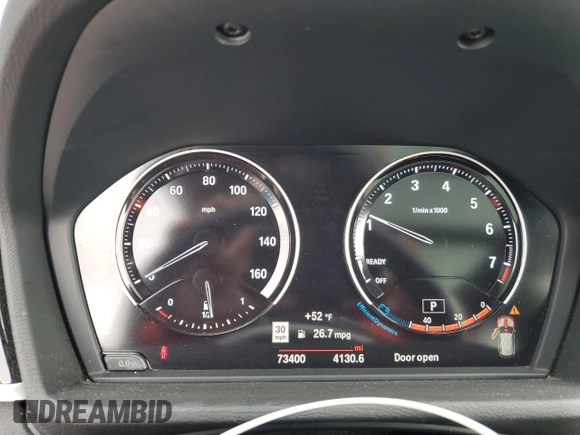 2019 BMW X1 xDrive28i with VIN WBXHT3C58K5L97890, listed as a Copart auction lot 47076465 with 73,400 mi miles and Salvage title. Bid and sale history available at DreamBid. Image 9.