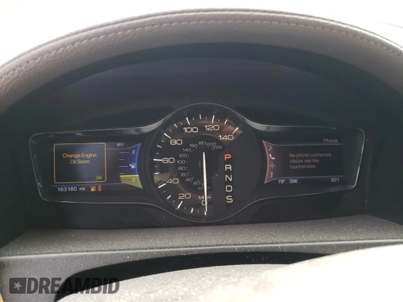 2013 Lincoln MKX with VIN 2LMDJ6JK6DBL20929, listed as a Copart auction lot 59767254 with 163,180 mi miles and Salvage Title. Bid and sale history available at DreamBid. Image 9.