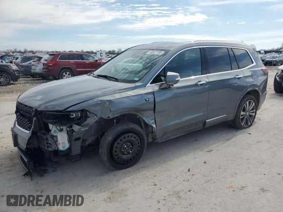 2022 Cadillac XT6 Premium Luxury with VIN 1GYKPCRS5NZ114583, listed as a Copart auction lot 46507155 with 70,506 mi miles and Salvage title. Bid and sale history available at DreamBid. Image 1.