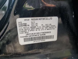 2001 Nissan Maxima SE with VIN JN1CA31D51T826665, listed as a Copart auction lot 63683545 with 95,931 mi miles and Salvage title. Bid and sale history available at DreamBid. Image 12.