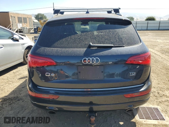 2015 Audi Q5 Premium Plus with VIN WA1CMAFP2FA037348, listed as a Copart auction lot 54729095 with 94,549 mi miles and Salvage title. Bid and sale history available at DreamBid. Image 6.