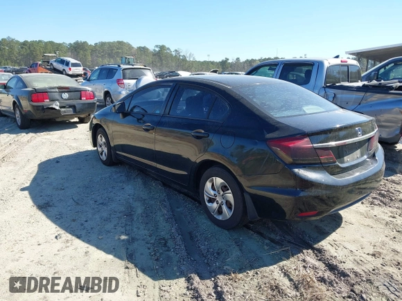 2015 Honda Civic Sedan LX with VIN 19XFB2F55FE051240, listed as a IAAI auction lot 41889918 with 217,589 mi miles. Bid and sale history available at carsss.com. Image 3.