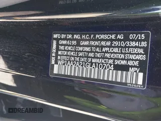 2016 Porsche Cayenne with VIN WP1AA2A21GLA10704, listed as a IAAI auction lot 42001832 with 47,866 mi miles and . Bid and sale history available at DreamBid. Image 9.