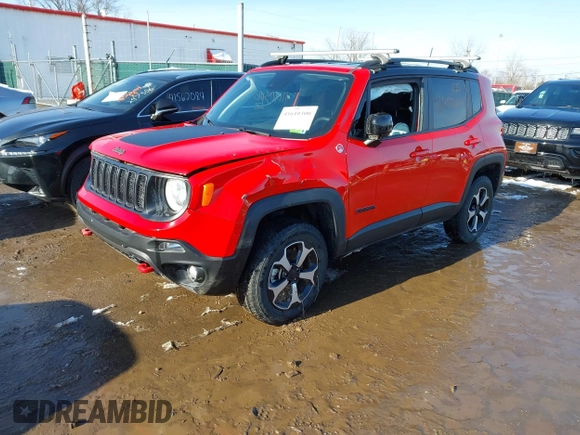 2022 Jeep Renegade Trailhawk with VIN ZACNJDC18NPN60863, listed as a IAAI auction lot 41610300 with 18,018 mi miles and . Bid and sale history available at DreamBid. Image 17.