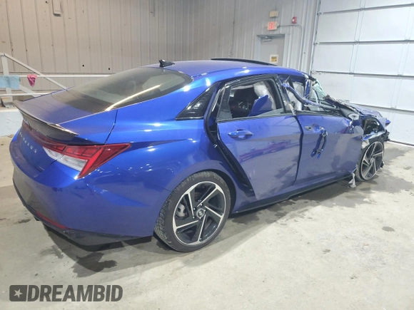 2023 Hyundai Elantra N Line z VIN KMHLR4AF6PU628978, wystawiony jako Copart lot #83431704 z przebiegiem 18 317 mil mil oraz Szkoda całkowita • Salvage title. Historia ofert i sprzedaży dostępna na DreamBid. Obrazek 3.
