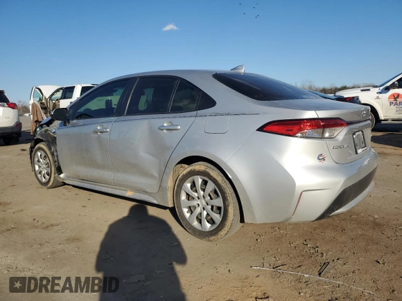 2022 Toyota Corolla LE with VIN JTDEPMAE0NJ201949, listed as a Copart auction lot 46771045 with 67,792 mi miles and Salvage Title. Bid and sale history available at carsss.com. Image 2.