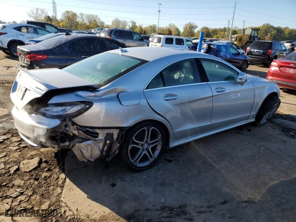 2015 Mercedes-Benz CLS-Class CLS 400 with VIN WDDLJ6HB0FA139024, listed as a Copart auction lot 76706024 with 120,185 mi miles and Clean Title. Bid and sale history available at carsss.com. Image 3.