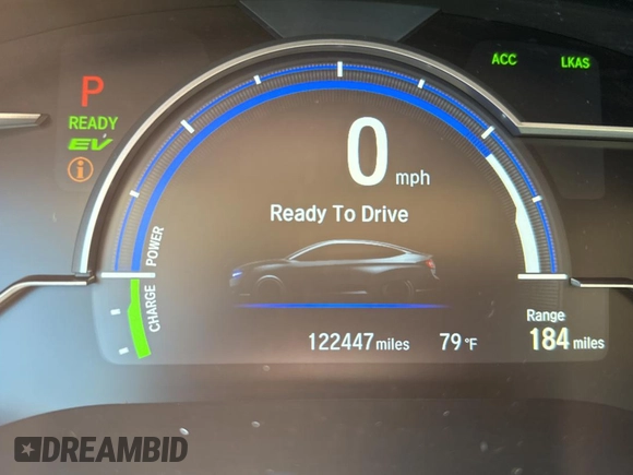 2018 Honda Clarity Plug-In Hybrid Touring with VIN JHMZC5F35JC001933, listed as a Copart auction lot 77979214 with 122,447 mi miles and Clean Title. Bid and sale history available at carsss.com. Image 8.