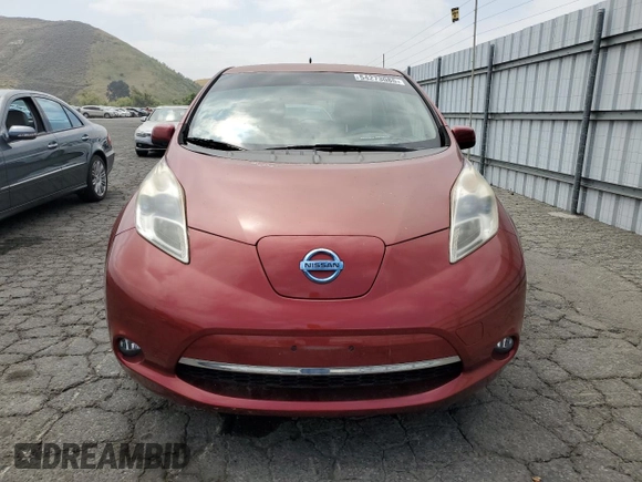 2012 Nissan LEAF SL with VIN JN1AZ0CP1CT025305, listed as a Copart auction lot 54273085 with 48,575 mi miles and Clean Title. Bid and sale history available at carsss.com. Image 5.