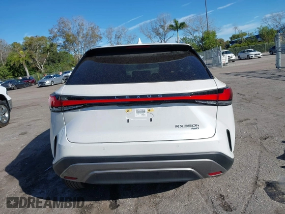 2024 Lexus RX 350h with VIN 2T2BBMCA9RC057830, listed as a IAAI auction lot 41423283 with 5,522 mi miles and . Bid and sale history available at DreamBid. Image 16.