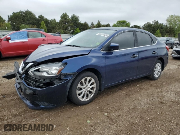 2018 Nissan Sentra SV z VIN 3N1AB7AP0JL624469, wystawiony jako Copart lot #55520425 z przebiegiem 54 779 mil mil oraz Szkoda całkowita • Salvage title. Historia ofert i sprzedaży dostępna na DreamBid. Obrazek 1.