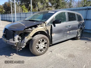 2012 Honda Odyssey EX-L with VIN 5FNRL5H62CB015738, listed as a Copart auction lot 47268455 with 150,924 mi miles and Salvage Title. Bid and sale history available at DreamBid. Image 1.