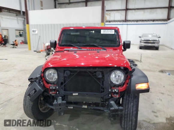 2019 Jeep Wrangler Unlimited Sport S with VIN 1C4HJXDG2KW646608, listed as a Copart auction lot 58535105 with 111,230 mi miles and Salvage title. Bid and sale history available at DreamBid. Image 5.