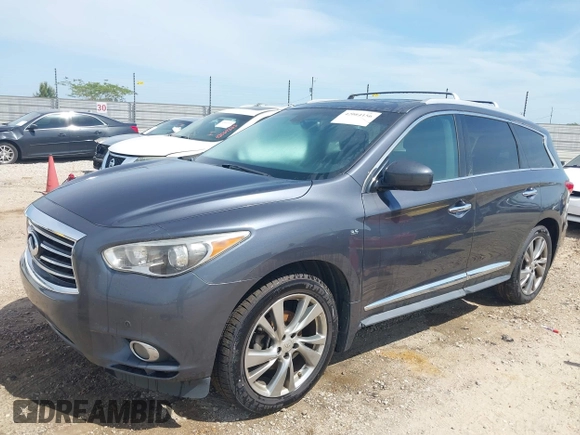 2014 Infiniti QX60 with VIN 5N1AL0MM7EC521873, listed as a IAAI auction lot 42084156 with 176,980 mi miles. Bid and sale history available at carsss.com. Image 17.