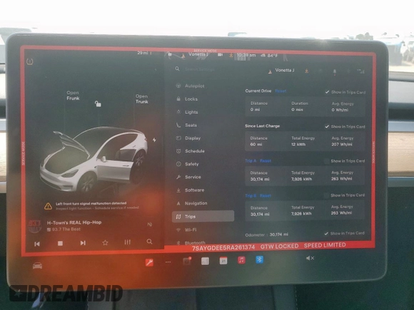 2024 Tesla Model Y Long Range с VIN 7SAYGDEE5RA261374, выставлен на аукционе Copart как лот 57666185 с пробегом 30 174 миль миль и Списание • Salvage title. История ставок и продаж доступна на DreamBid. Изображение 9.