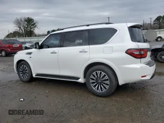 2021 Nissan Armada SL with VIN JN8AY2BA7M9372665, listed as a Copart auction lot 47843675 with 128,533 mi miles and Salvage Title. Bid and sale history available at carsss.com. Image 2.