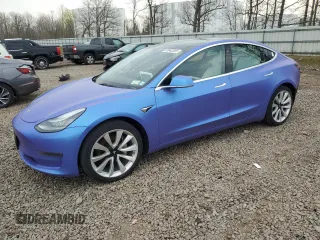 2020 Tesla Model 3 Long Range with VIN 5YJ3E1EB0LF742290, listed as a Copart auction lot 53942005 with 53,670 mi miles and Salvage Title. Bid and sale history available at carsss.com. Image 1.