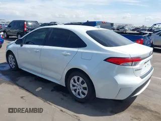 2020 Toyota Corolla LE with VIN JTDEPRAE1LJ015251, listed as a IAAI auction lot 41966854 with 44,116 mi miles. Bid and sale history available at carsss.com. Image 3.