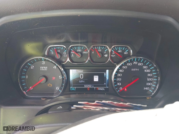 2017 Chevrolet Silverado 1500 LTZ with VIN 3GCUKSEJ6HG495014, listed as a IAAI auction lot 41672047 with 92,262 mi miles. Bid and sale history available at carsss.com. Image 7.