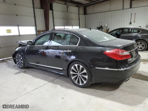 2013 Hyundai Genesis 5.0L R-Spec with VIN KMHGC4DHXDU242785, listed as a Copart auction lot 48406835 with 107,598 mi miles and Salvage Title. Bid and sale history available at carsss.com. Image 2.