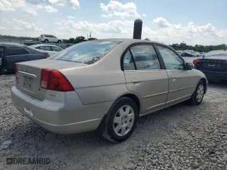2001 Honda Civic EX with VIN 2HGES26741H562627, listed as a Copart auction lot 66647894 with 179,262 mi miles and Clean Title. Bid and sale history available at carsss.com. Image 3.