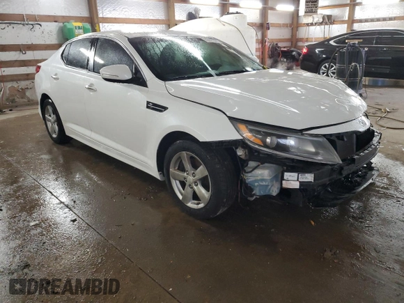 2015 Kia Optima LX with VIN KNAGM4A75F5640302, listed as a Copart auction lot 43641325 with 95,606 mi miles and Salvage Title. Bid and sale history available at DreamBid. Image 4.