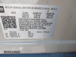 2023 GMC Terrain SLE with VIN 3GKALTEG7PL110256, listed as a IAAI auction lot 41400886 with 20,750 mi miles. Bid and sale history available at carsss.com. Image 9.