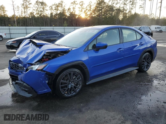2023 Subaru WRX Premium with VIN JF1VBAF61P9815658, listed as a Copart auction lot 89131985 with 10,066 mi miles and Salvage Title. Bid and sale history available at carsss.com. Image 1.