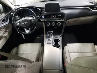 2019 Genesis G70 2.0T Advanced with VIN KMTG44LA5KU025181, listed as a Copart auction lot 77396194 with 96,318 mi miles and Salvage Title. Bid and sale history available at carsss.com. Image 8.
