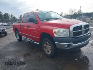 2008 Dodge Ram 1500 SLT with VIN 1D7HU18278J234537, listed as a IAAI auction lot 41566252 with 107,275 mi miles. Bid and sale history available at carsss.com. Image 1.