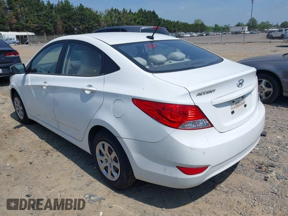 2013 Hyundai Accent GLS with VIN KMHCT4AEXDU532291, listed as a IAAI auction lot 42115374 with 179,848 mi miles and . Bid and sale history available at carsss.com. Image 3.