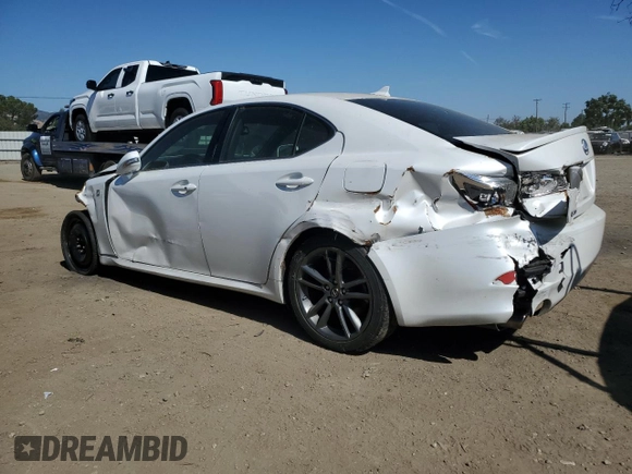 2013 Lexus IS 250 with VIN JTHBF5C2XD5191502, listed as a Copart auction lot 58198485 with 126,468 mi miles and Clean title. Bid and sale history available at DreamBid. Image 2.
