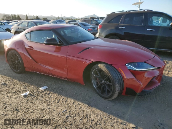 2024 Toyota Supra 3.0 with VIN WZ1DB0G0XRW067010, listed as a Copart auction lot 46919905 with 6,381 mi miles and Salvage title. Bid and sale history available at DreamBid. Image 4.